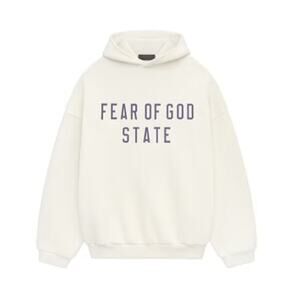 Fear of God Essentials "Eggshell" fleece hoodie, size small